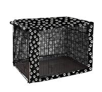 Dog Crate Cover Durable Polyester Pet Kennel Cover Universal Fit for Wire Dog Crate - Fits Most 36" inch Dog Crates - Cover only -Black-36