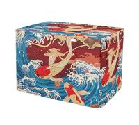 Dog Crate Cover Japanese Koi Fish Ocean Durable, UV-Resistant Covers for Pet Cages Medium