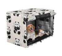 Dog Crate Cover Pet Kennel Cover Roller Shades Cute Cartoon Panda Black White