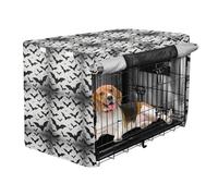 Dog Crate Cover Waterproof Windproof Fabric for Indoor Household Daily use Retro Distressed Black Bat Silhouette Night S