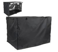 Dog Crate Cover, Waterproof Windproof Pet Cage Cover, Breathable Dog Kennel Cover with Ventilation Window and Zipper, Double Door Dog Cage Cover, Fit for 24-42 inches Wire Dog Crate, Only Cover