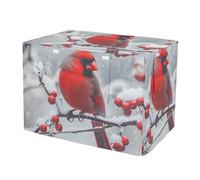 Dog Crate Cover Winter Red Birdie Washable, Water-Resistant Cage Cover for Puppies Training Medium