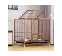 Dog Crate Dog Cage for Large Medium and Small Dogs with Toilet to Separate Pets Dog House(Bruin,Large)