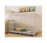Dog Crate Dog Cage For Small Dogs Indoor Medium Folding with Toilet Pet Special Kennel(White,Medium)