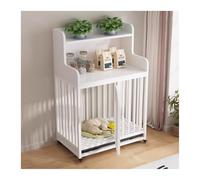 Dog Crate Dog Cage Medium and Large Household Indoor with Toilet Pet Storage Luxury Bold Kennel House(B)