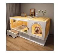 Dog Crate Dog Cage with Toilet Separated One Bedroom Living Room Bathroom Pet Home Small Villa