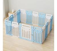 Dog crate, Dog Enclosure, Rabbit Cage, Fence, Cages, Large House, Pet, DIY Plastic Printed(Blue,103x70cm)