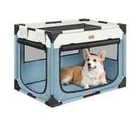Dog Crate - Foldable Soft-Sided Pet Kennel - Portable Breathable Dog Playpen Suitable for Small/Medium Dog&Cat - Indoor/Outdoor Multi-Use-Blue(42" L x 30" W x 30" H)
