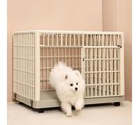 Dog Crate for Small Dogs - Indestructible Kennel with Skylight, Easy to Move, Suitable for Indoor Use, Fits Small and Medium Dogs (81x55.5x63cm)