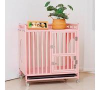 Dog crate, Furniture Style Dog Cage, Heavy-duty with Wheels, End Table, House, Indoor Rust(110cm)
