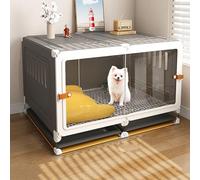 Dog Crate Kennel for Small Dogs - Breathable Easy to Clean Design, Large Capacity (106x46x46cm) - Perfect for Small Dog Living Areas