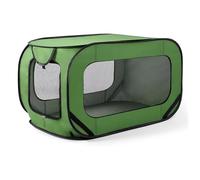 Dog Crate, Lightweight Foldable Oxford Fabric with Roll-up Door, Breathable Mesh on Three Sides, Portable Pet House for Car and Travel