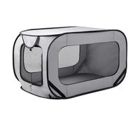 Dog Crate, Lightweight Foldable Oxford Fabric with Roll-up Door, Breathable Mesh on Three Sides, Portable Pet House for Car and Travel