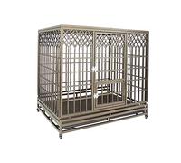 Dog Crate Medium and Large Dog Cage Golden Retriever Alaska, Stainless Steel Galvanized Indoor Foldable Pet(S)