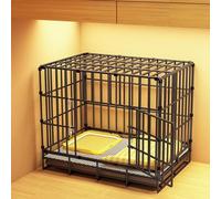 Dog Crate Outdoor Pen Metal Foldable for Storage with Pull-out Toilet for Small and Medium-sized Cats(Black,83 cm L x 61 cm W x 69 cm H)