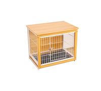 Dog Crate Pet dog cage indoor villa small and medium-sized fence household(Yellow,Large)