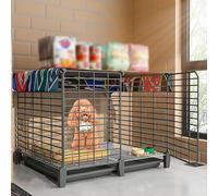 Dog Crate - Portable Metal Pet Cage For Small Dogs, Indoor/Outdoor Use, Balcony Friendly, Features Removable Plastic Tray And Foot Pads For Easy Cleaning,72x47x45cm