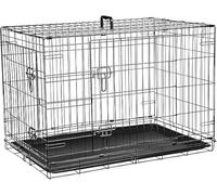 Dog crates,cat cage,with 2 Doors Easy Clean Removable Plastic Tray Folding Metal Training Crate for Small Dogs 60X43X49.5cm