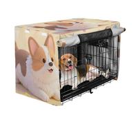 Dog Crates Covers Kennel Cover Rollers Shades Chibi Corgis Dog