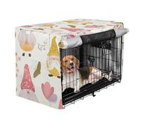 Dog Crates Covers Kennel Covers for Puppy Roller Shades Cute Cartoon Gnome Dwarf