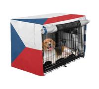 Dog Crates Covers Pet Kennel Cover Rollers Shades Czech Flag Czechia National Blue Red