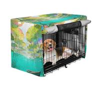 Dog Crates Covers Puppy Wire Cage Cover with Roller Shades The Secret Realm Under The Water Lily Leaves