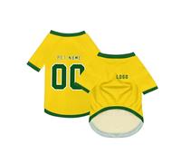 Dog Custom Football T-Shirt with Name Number or Logo ，Breathable Lightweight Polyester Doggy Tee,Sporty Pet Jersey Vest For Small, Medium & Large Dogs Clothes，Personalised Football Jersey Pet Shirt