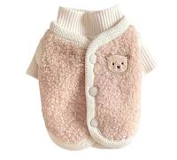 Dog Cute Coat with Base Layers Winter Lightweight Warm Puppy Jacket Small Dog Turtle Neck Sweater Coat Clothes Chihuahua Yorkie Holiday Birthday Outfits Halloween Christmas Cat Sweaters Jacket