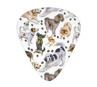Dog Cute Puppy,12 Pcs Guitar Pick,3 Different Thickness Plectrums for Acoustic Guitar Bass Ukulele (0.46mm 0.96mm 0.71mm)