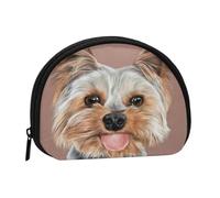 Dog Cute Yorkshire Terrier TeacupSmall Makeup Sanitary Napkin Storage Bag,Women's Cosmetic Coin Purse