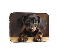 Dog Dachshund Laptop Sleeve for Women Men, 10 Inch Waterproof Laptop Bag Lightweight Notebook Computer Cover Bag