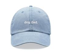 Dog dad. Baseball Cap Vintage Washed Unisex Dad Hat Adjustable Dog Light Blue