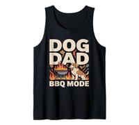 Dog Dad BBQ Mode Funny Backyard Grilling Tank Top