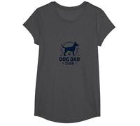 Dog Dad Club: Proud Canine Parent T-Shirt, Girls, Dark Heather Grey, Small