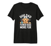 Dog Dad Fewer Kids More Fur Funny Father Premium T-Shirt