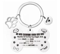 Dog Dad Gifts Keyring, Funny Father's Day Gifts Cards from The Dog, Best Dog Dad Father Gifts to Dad, Dog Lover Dog Owner Gifts for Men, Dog Daddy Birthday Presents and Gift Fathers Day Christmas