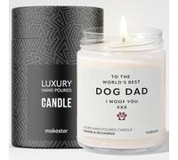 Dog Dad Gifts - Luxury Soy Wax Candle - Vanilla, Jasmine, Sugared Almond - Makester