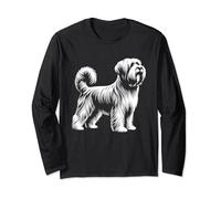 Dog Dad Mom Lover - Monochromatic Tibetan Terrier Long Sleeve T-Shirt
