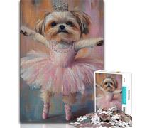 Dog Dancing Ballet JigsawPuzzle 1000 Pieces for Adults,Challenging To Complete But Fun And Humorous Unique Home Decor And Gifts (38x26cm)