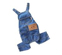 Dog Denim Clothes - Pet Elastic Jeans Overalls, Fashion Comfortable Blue Pants, Denim Plaid Puppy Cat Shirt Costumes | Puppy Jean Jacket Sling Jumpsuit Costumes for Small Medium Dogs