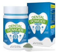 Dog Dental Powder - Plaque & Tartar Remover, Fresh Breath | Natural Teeth Cleaning Powder with Kelp, Probiotics & Essential Vitamins | 2.82 oz (80g)