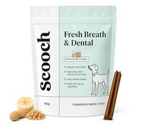 Dog Dental Sticks for Clean Teeth & Fresh Breath, Banana & Peanut Butter