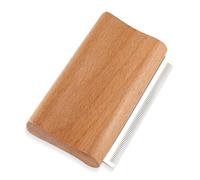 Dog Deshedding Brush, Wooden Pet Hair Shedding Grooming Brush with Fine Comb Teeth Puppy Kitty Deshedding Comb for Small Medium Large Dog Cat with Long Short Straight and Wavy Fur Coats(Wood Color)