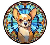 Dog Design Suncatcher, loads of variations and dog breeds, Indoors or Outdoors use, Gift for dog lovers. 14.5cm across (Chihuahua)
