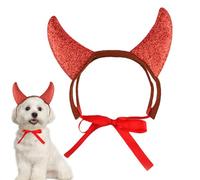 Dog Devil Horns - Effortless Dog Devil Horns, Dog Accessory | Devil Horns Cute Party Favors Photography Props, Festive Headgear with Straps for Celebrations Funny Devil Horns