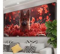 Dog Diamond Art Kits Adults Large Diamond Painting Maple Leaf, Square Full Drill Crystal Art Kits for Adults, 5D DIY Crystal Embroidery Cross Stitch Painting for Room Decor Gifts 175x70 cm Z0-920