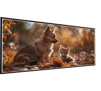 Dog Diamond Painting Cat Diamond Art Kits Adults, 5D DIY Large Full Drill Rhinestone Crystal Gem Art Cross Stitch Kits for Adults for Beginner Winter Home Wall Decor, Gifts for Women 70x140cm P1-417