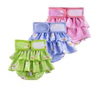 Dog Diapers Female,Female Dog Physiological Pants,Reusable Dog Diapers Female,Washable Diapers,Durable Dog Diapers（3 Pieces * M Size，Waist Circumference Between 15-21.5 inches）