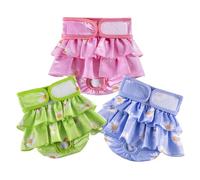 Dog Diapers Female,Female Dog Physiological Pants,Reusable Dog Diapers Female,Washable Diapers,Durable Dog Diapers(3 Pieces * L Size,Waist Circumference Between 19-25.5 inches)