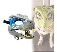 Dog Dinosaur Mask, Raptor Dinosaurs Mask for children and adults,Dinosaur Dog Mask, Dinosaur Mask for Dogs, Opening Jaw Animal Masks with Lifelike Teeth (A)